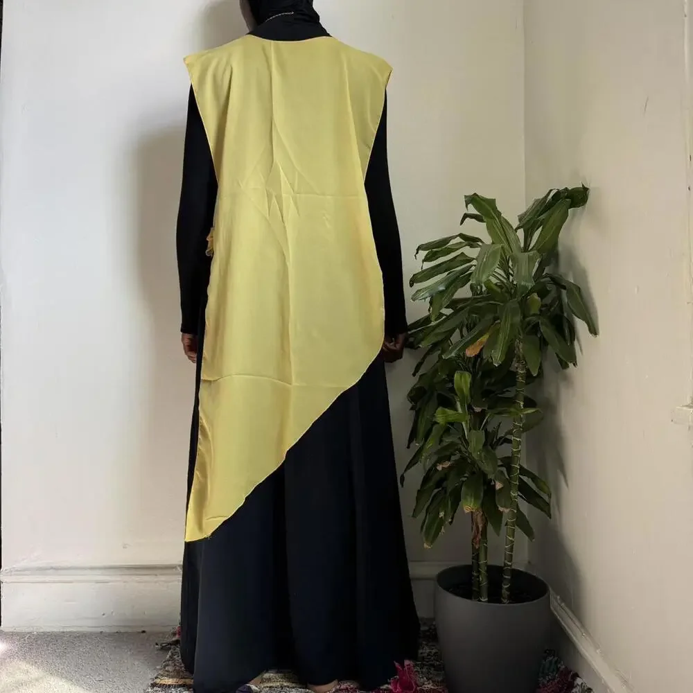 Vintage avant-garde asymmetrical citron tabard‎ vest dress one like - Picture 4 of 4